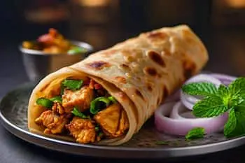 Delicious Chicken Kathi Rolls at Spices of Punjab in Edmonton, AB